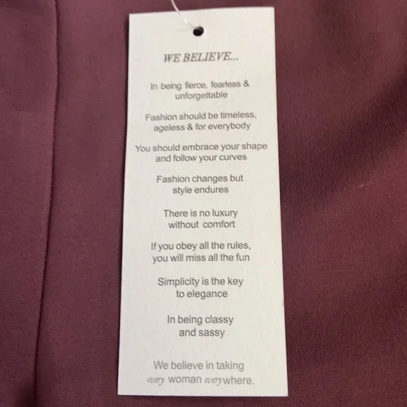 NWT MARLA WYNNE Size 4 Burgundy Elastic Waist Rayon/Nylon/Spandex Blend Pants - Picture 6 of 9